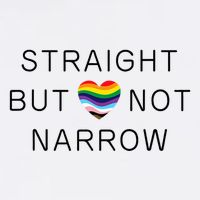 Straight But Not Narrow Proud Ally Rainbow Pride Month Cooling Performance Crew T-Shirt