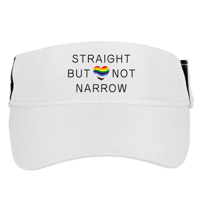 Straight But Not Narrow Proud Ally Rainbow Pride Month Adult Drive Performance Visor
