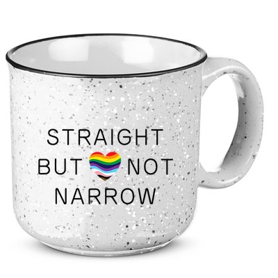 Straight But Not Narrow Proud Ally Rainbow Pride Month 15oz Campfire Ceramic Mug