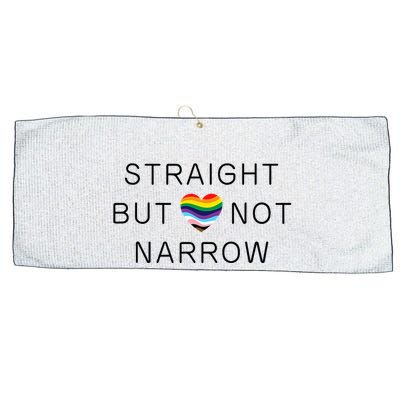Straight But Not Narrow Proud Ally Rainbow Pride Month Large Microfiber Waffle Golf Towel