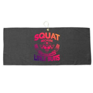 Squat Because No One Raps About Little Butts Workout Fitness Great Gift Large Microfiber Waffle Golf Towel