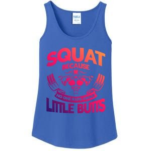 Squat Because No One Raps About Little Butts Workout Fitness Great Gift Ladies Essential Tank