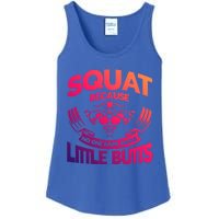 Squat Because No One Raps About Little Butts Workout Fitness Great Gift Ladies Essential Tank