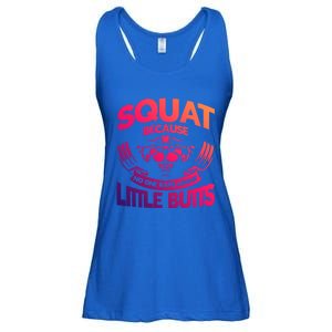 Squat Because No One Raps About Little Butts Workout Fitness Great Gift Ladies Essential Flowy Tank