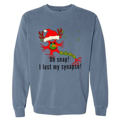 Science Brain Neuron Christmas Neurology Science Teacher Garment-Dyed Sweatshirt