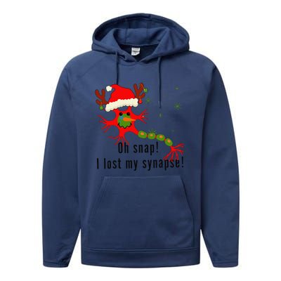 Science Brain Neuron Christmas Neurology Science Teacher Performance Fleece Hoodie