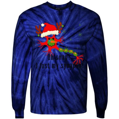 Science Brain Neuron Christmas Neurology Science Teacher Tie-Dye Long Sleeve Shirt