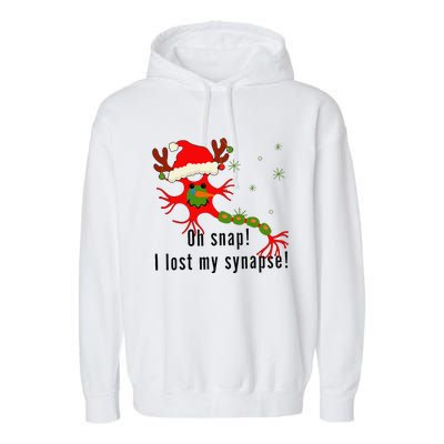 Science Brain Neuron Christmas Neurology Science Teacher Garment-Dyed Fleece Hoodie