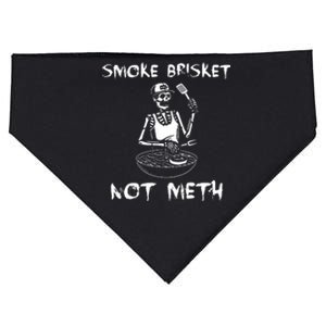 Smoke Brisket Not Meth Bbq Skeleton Grilling Master USA-Made Doggie Bandana