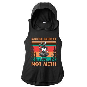 Smoke Brisket Not Meth Bbq Skeleton Grilling Master Ladies PosiCharge Tri-Blend Wicking Draft Hoodie Tank