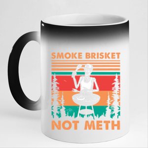 Smoke Brisket Not Meth Bbq Skeleton Grilling Master 11oz Black Color Changing Mug