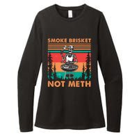 Smoke Brisket Not Meth Bbq Skeleton Grilling Master Womens CVC Long Sleeve Shirt