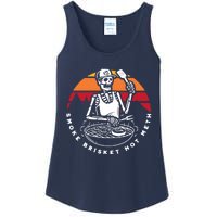 Smoke Brisket Not Meth Bbq Skeleton Grilling Master Ladies Essential Tank