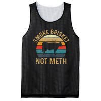 Smoke Brisket Not Meth Pitmaster Bbq Lover Smoker Grilling Mesh Reversible Basketball Jersey Tank