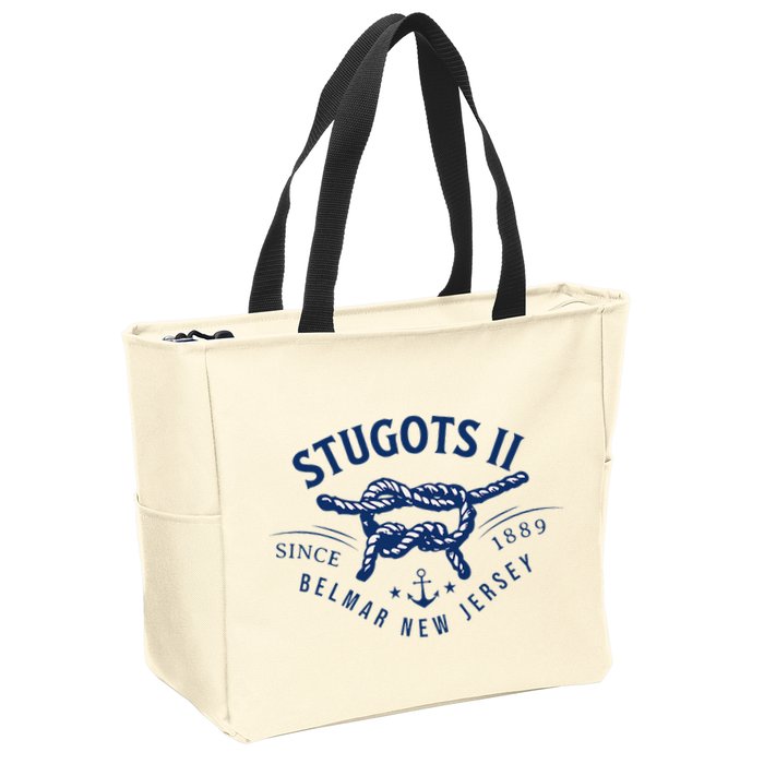 Stugots Belmar Nj Anchor Distressed Sarcastic Boating Zip Tote Bag