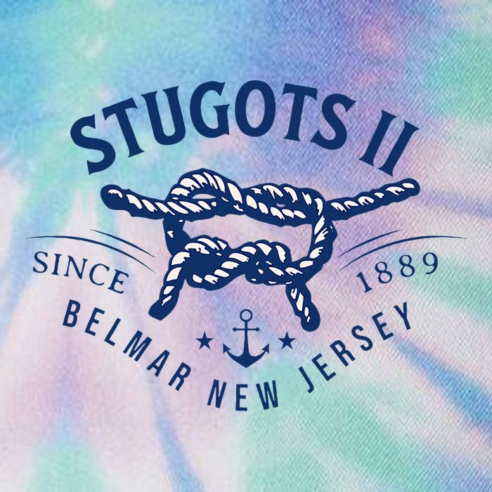 Stugots Belmar Nj Anchor Distressed Sarcastic Boating Legacy Tie Dye Trucker Hat