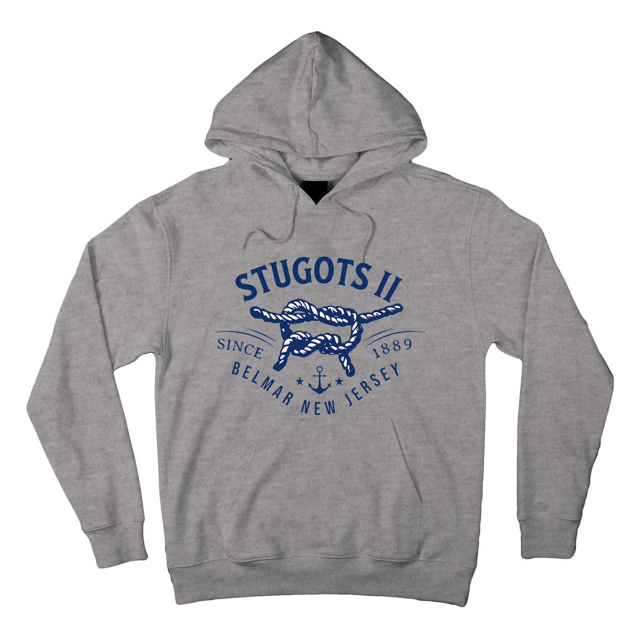 Stugots Belmar Nj Anchor Distressed Sarcastic Boating Tall Hoodie
