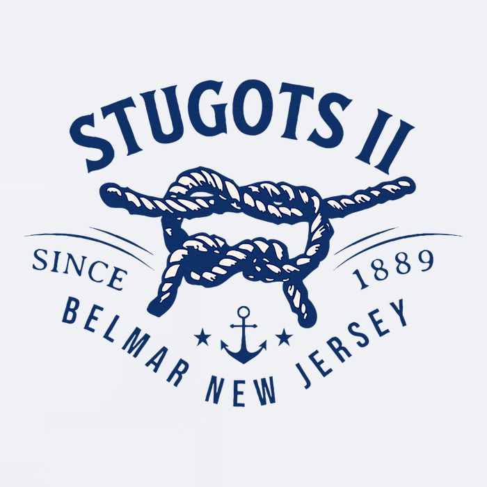 Stugots Belmar Nj Anchor Distressed Sarcastic Boating Sueded Cloud Jersey T-Shirt