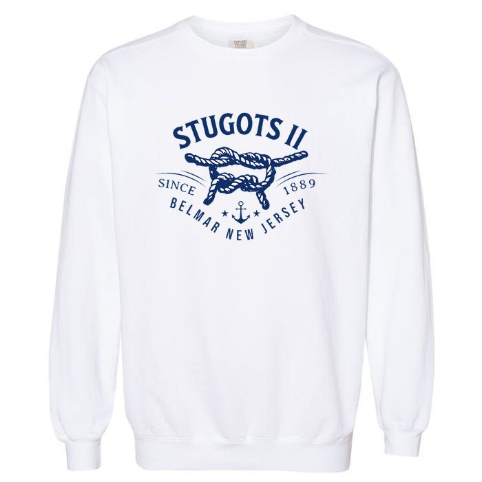 Stugots Belmar Nj Anchor Distressed Sarcastic Boating Garment-Dyed Sweatshirt