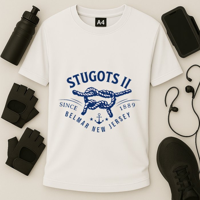 Stugots Belmar Nj Anchor Distressed Sarcastic Boating Performance Shirt