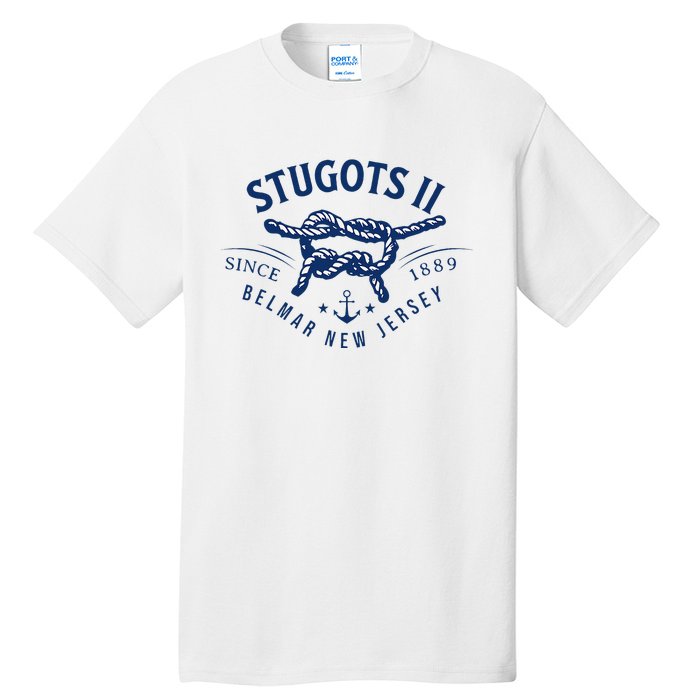 Stugots Belmar Nj Anchor Distressed Sarcastic Boating Tall T-Shirt