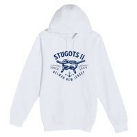 Stugots Belmar Nj Anchor Distressed Sarcastic Boating Premium Pullover Hoodie