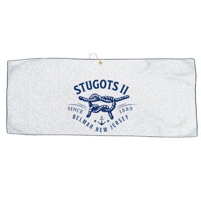 Stugots Belmar Nj Anchor Distressed Sarcastic Boating Large Microfiber Waffle Golf Towel