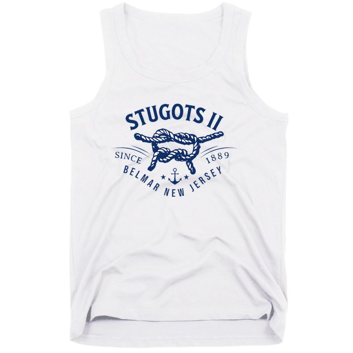 Stugots Belmar Nj Anchor Distressed Sarcastic Boating Tank Top