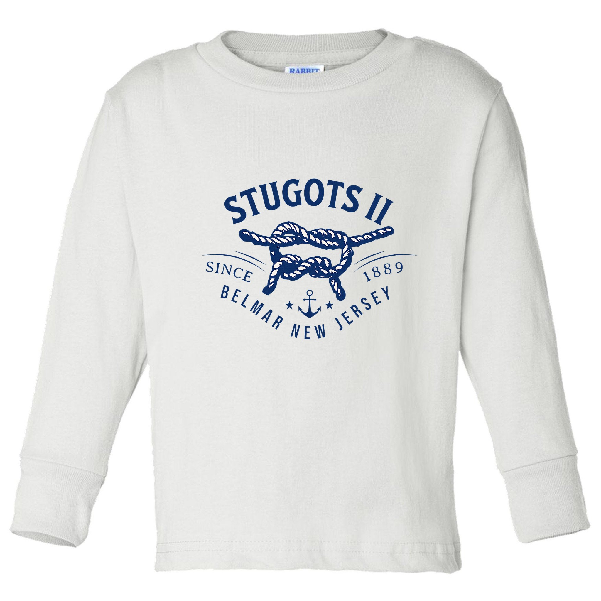 Stugots Belmar Nj Anchor Distressed Sarcastic Boating Toddler Long Sleeve Shirt