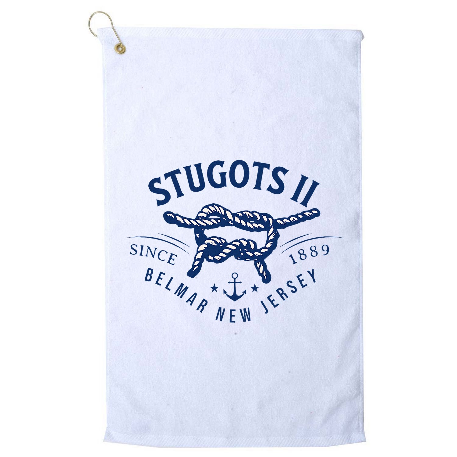 Stugots Belmar Nj Anchor Distressed Sarcastic Boating Golf Towel