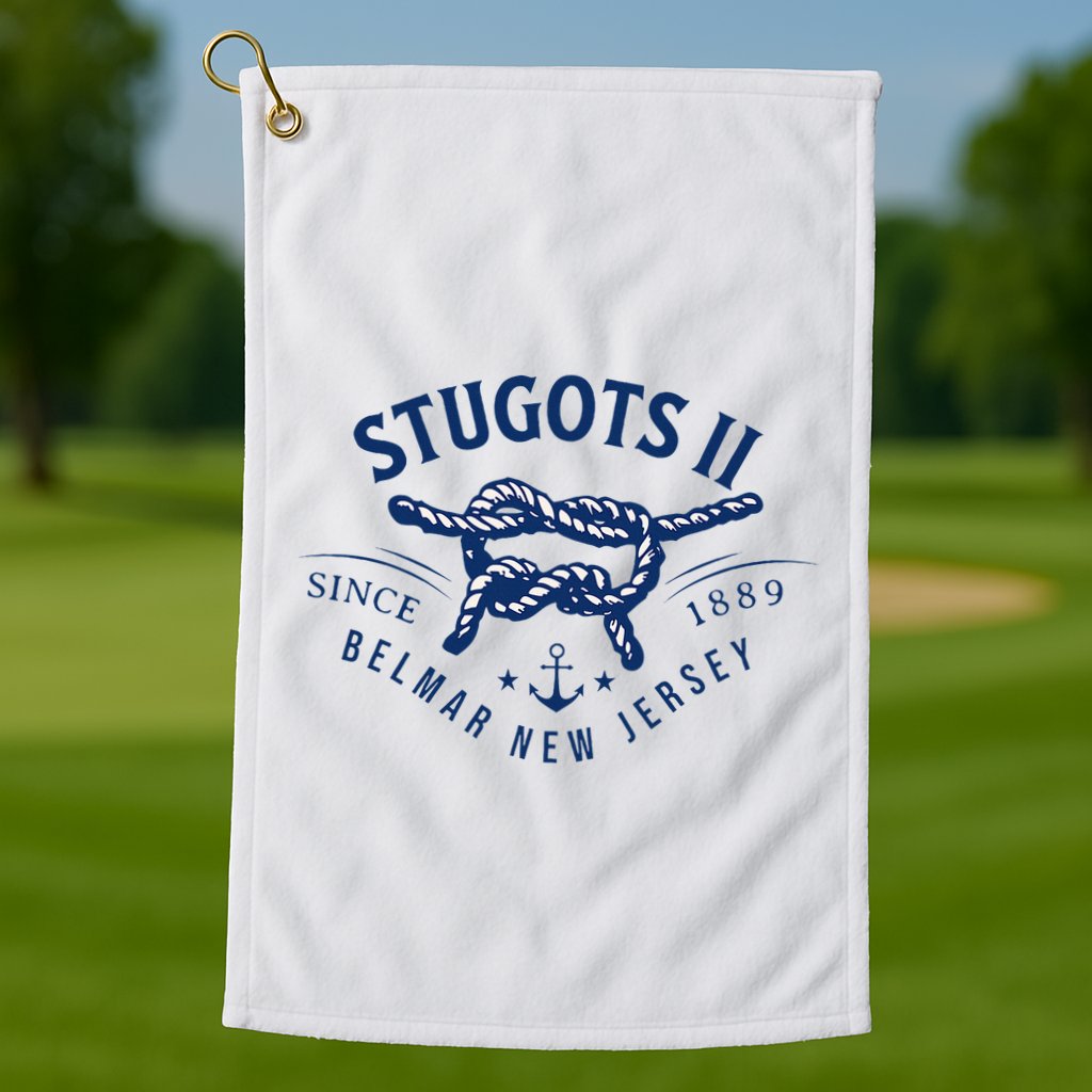 Stugots Belmar Nj Anchor Distressed Sarcastic Boating Golf Towel
