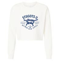 Stugots Belmar Nj Anchor Distressed Sarcastic Boating Cropped Pullover Crew