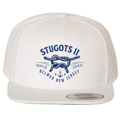 Stugots Belmar Nj Anchor Distressed Sarcastic Boating Wool Snapback Cap