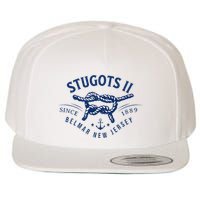Stugots Belmar Nj Anchor Distressed Sarcastic Boating Wool Snapback Cap