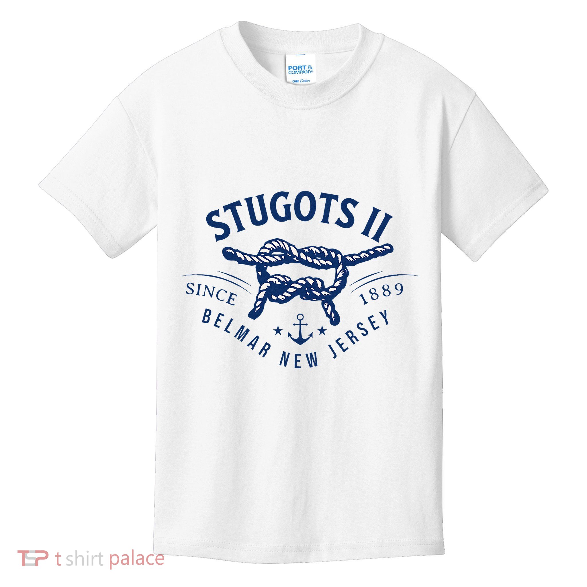 Stugots Belmar Nj Anchor Distressed Sarcastic Boating Kids T-Shirt