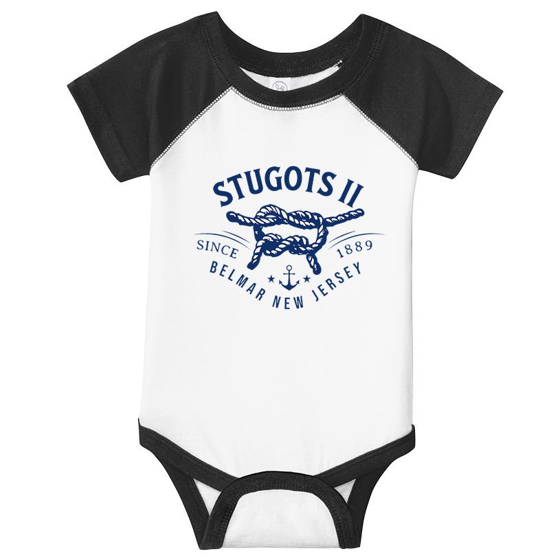 Stugots Belmar Nj Anchor Distressed Sarcastic Boating Infant Baby Jersey Bodysuit