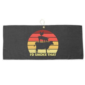 Smoke Brisket Not Meth Grilling Grill Master Barbecue Bbq Gift Large Microfiber Waffle Golf Towel