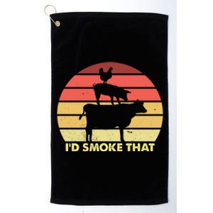 Smoke Brisket Not Meth Grilling Grill Master Barbecue Bbq Gift Platinum Collection Golf Towel