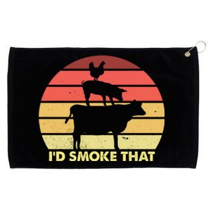 Smoke Brisket Not Meth Grilling Grill Master Barbecue Bbq Gift Grommeted Golf Towel