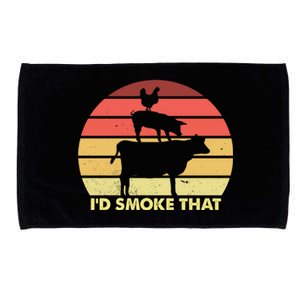 Smoke Brisket Not Meth Grilling Grill Master Barbecue Bbq Gift Microfiber Hand Towel