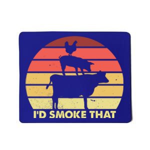 Smoke Brisket Not Meth Grilling Grill Master Barbecue Bbq Gift Mousepad