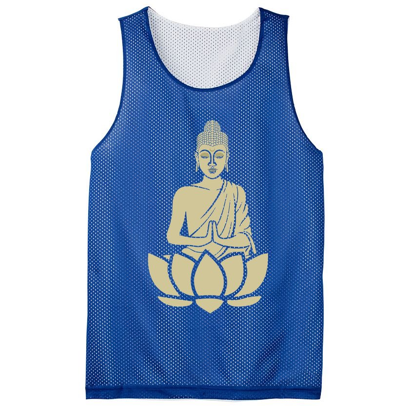 Spiritual Buddha Namaste And Lotus Meditation And Yoga Lifestyle Gift Mesh Reversible Basketball Jersey Tank