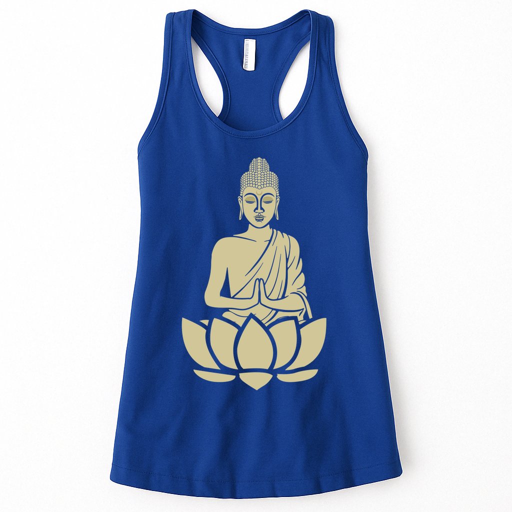 Spiritual Buddha Namaste And Lotus Meditation And Yoga Lifestyle Gift Womens Tank Top