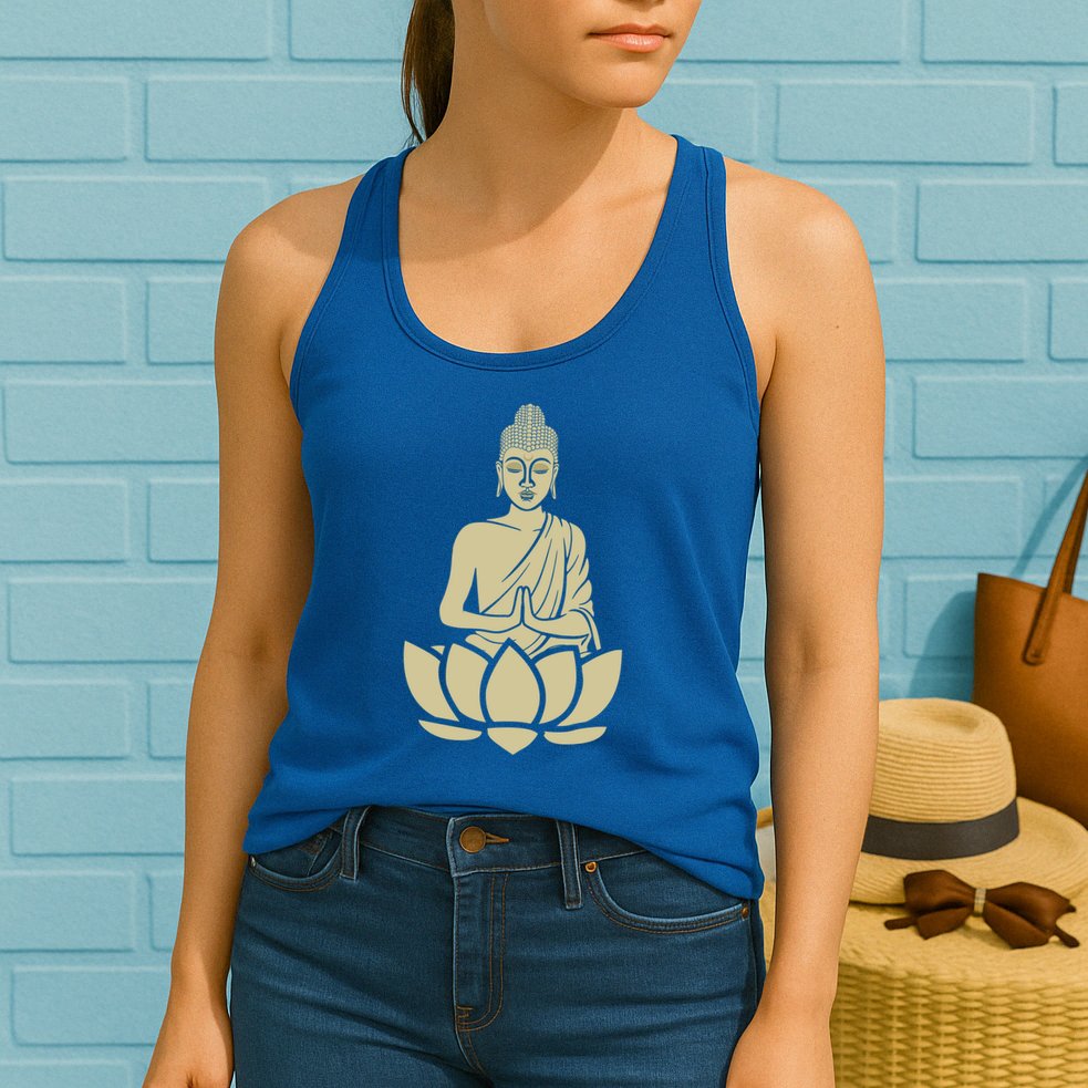 Spiritual Buddha Namaste And Lotus Meditation And Yoga Lifestyle Gift Womens Tank Top