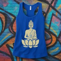 Spiritual Buddha Namaste And Lotus Meditation And Yoga Lifestyle Gift Womens Tank Top