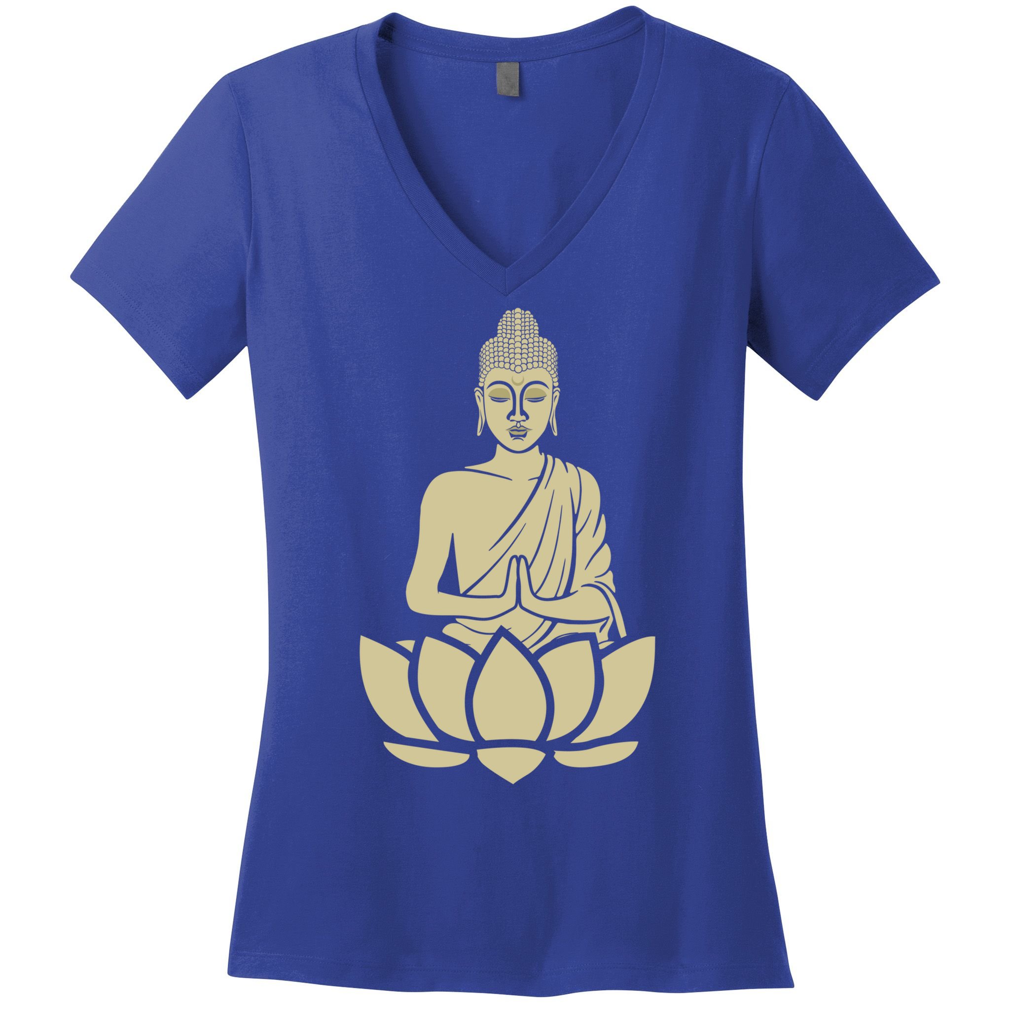 Spiritual Buddha Namaste And Lotus Meditation And Yoga Lifestyle Gift Women's V-Neck T-Shirt