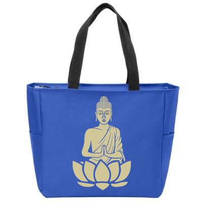 Spiritual Buddha Namaste And Lotus Meditation And Yoga Lifestyle Gift Zip Tote Bag