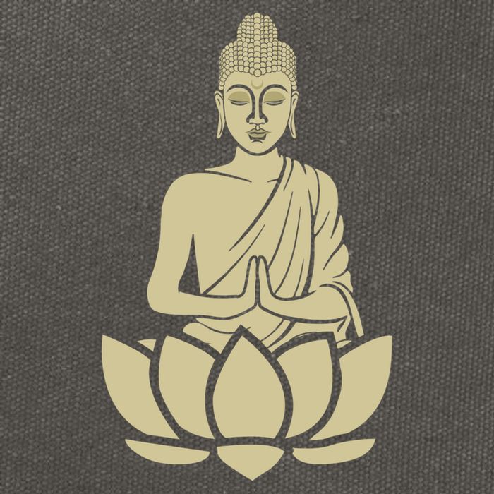 Spiritual Buddha Namaste And Lotus Meditation And Yoga Lifestyle Gift Cotton Canvas Backpack