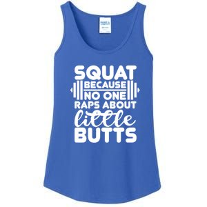 Squat Because No One Raps About Little Butts Powerlifting Gift Ladies Essential Tank