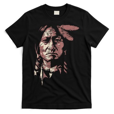 Sitting Bull Native American Chief Indian Warrior T-Shirt